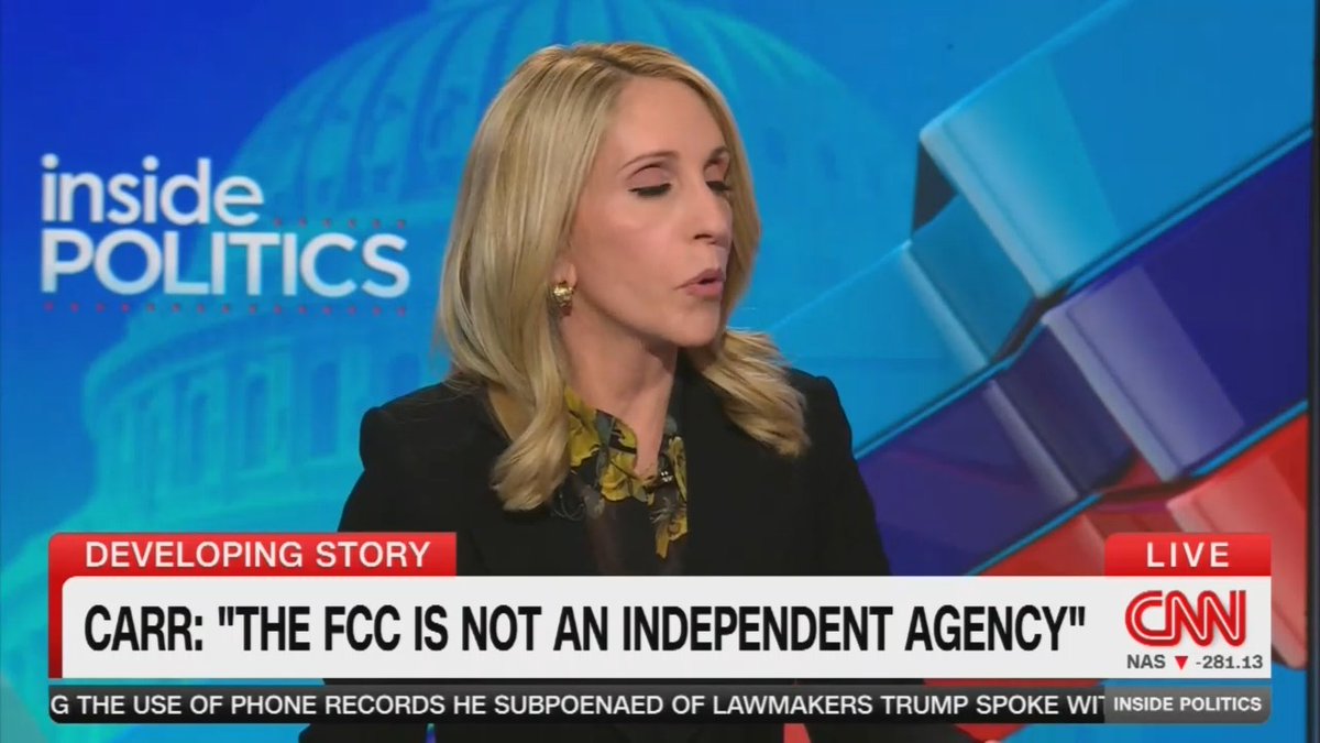 Reporter: Before that hearing this morning, I took a screenshot of the FCC website where it called itself an independent agency. 25 minutes later, that word 'independent' was scrubbed. The FCC was created to protect the public interest, not to protect the reputation of the president.