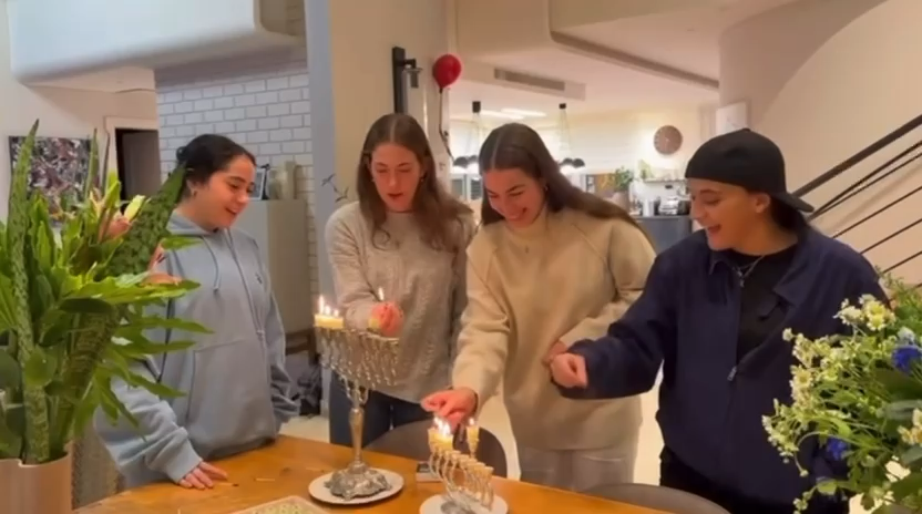 Former hostages Liri Albag, Naama Levy, Agam Berger, and Emily Damari, dreamed and prayed that they would celebrate Chanukah together when they were finally free. This Chanukah, their wish came true, as they bring so much light to our screens ❤️‍🩹