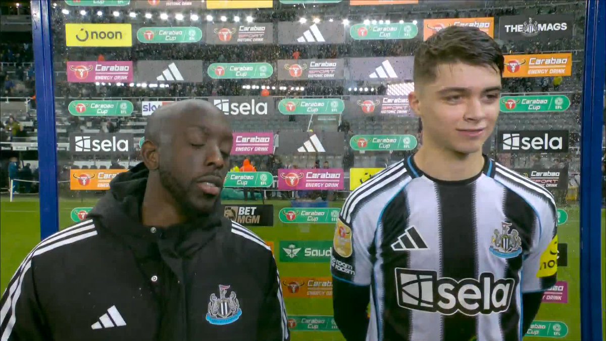 "Absolutely buzzing... hopefully we can make the final too!" Newcastle's match-winner Lewis Miley on sending the Magpies to the Carabao Cup semi-finals!