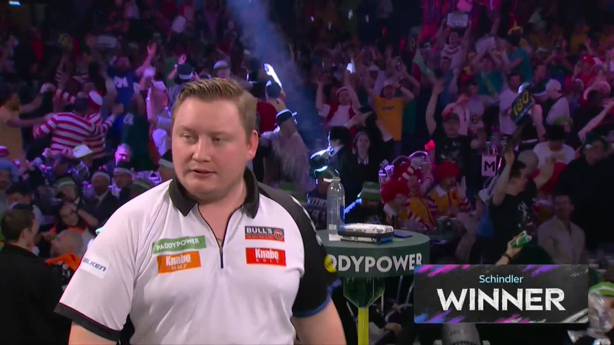 SCHINDLER SAILS THROUGH! Martin Schindler is safely through to Round Two! Schindler produces one of the performances of the tournament so far to defeat Stephen Burton 3-1 with a 99 average! 📺 #WCDarts | R1