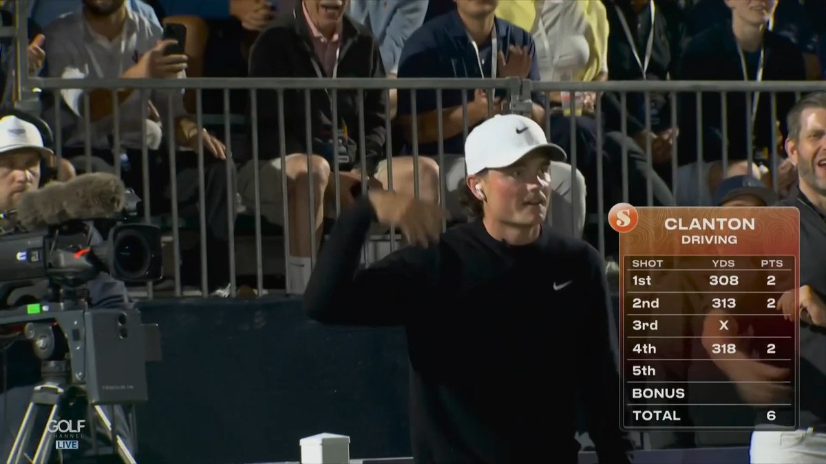Luke Clanton puts on a SHOW to secure the win for Team Scottie in the driving challenge. ⚡️🚀 📺 Golf Channel | USA Network