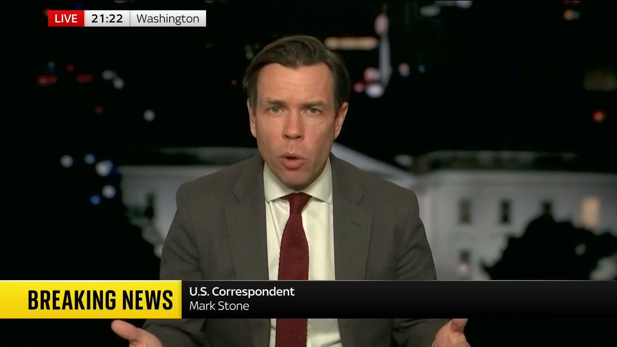 'His tone seemed to me to be angry, to be frustrated' Mark Stone reacts to Donald Trump's address to the nation from the White House this evening. Watch the speech in full: 📺 Sky 501, Virgin 602, and YouTube