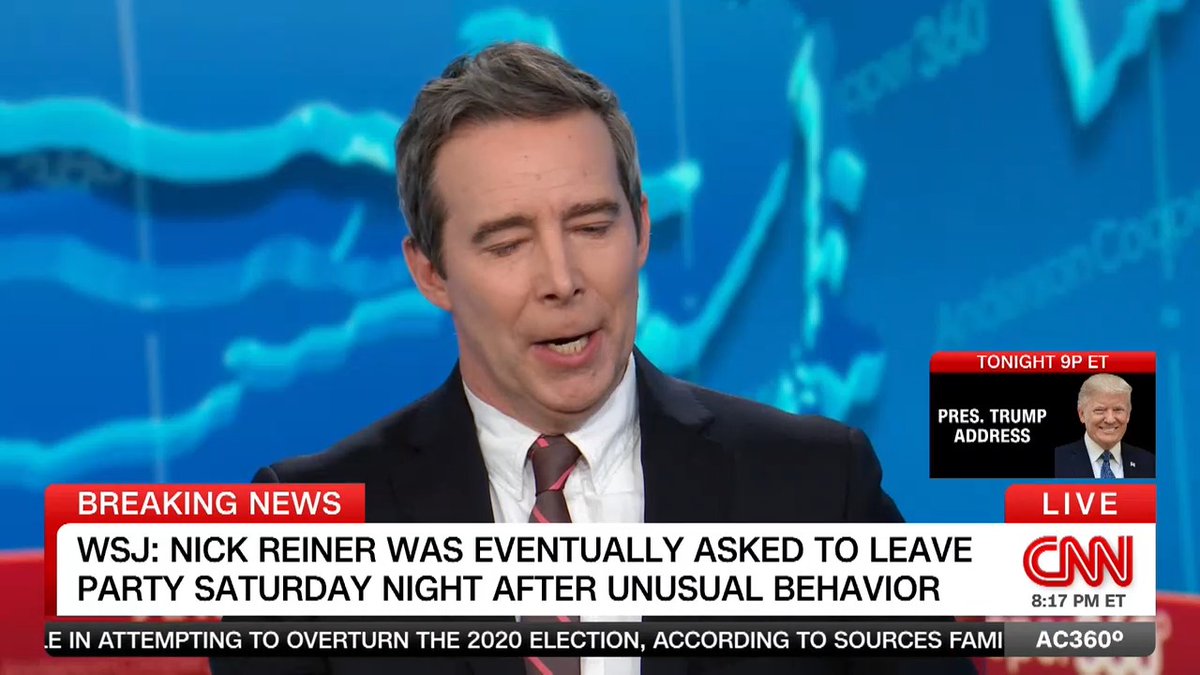 WSJ reporter John Jurgensen has new details about what happened at the holiday party the Reiners attended at Conan O'Brien's home on Saturday night with their son, Nick. Jurgensen says Nick Reiner's interaction with actor Bill Hader was "unsettling and described as scary.”