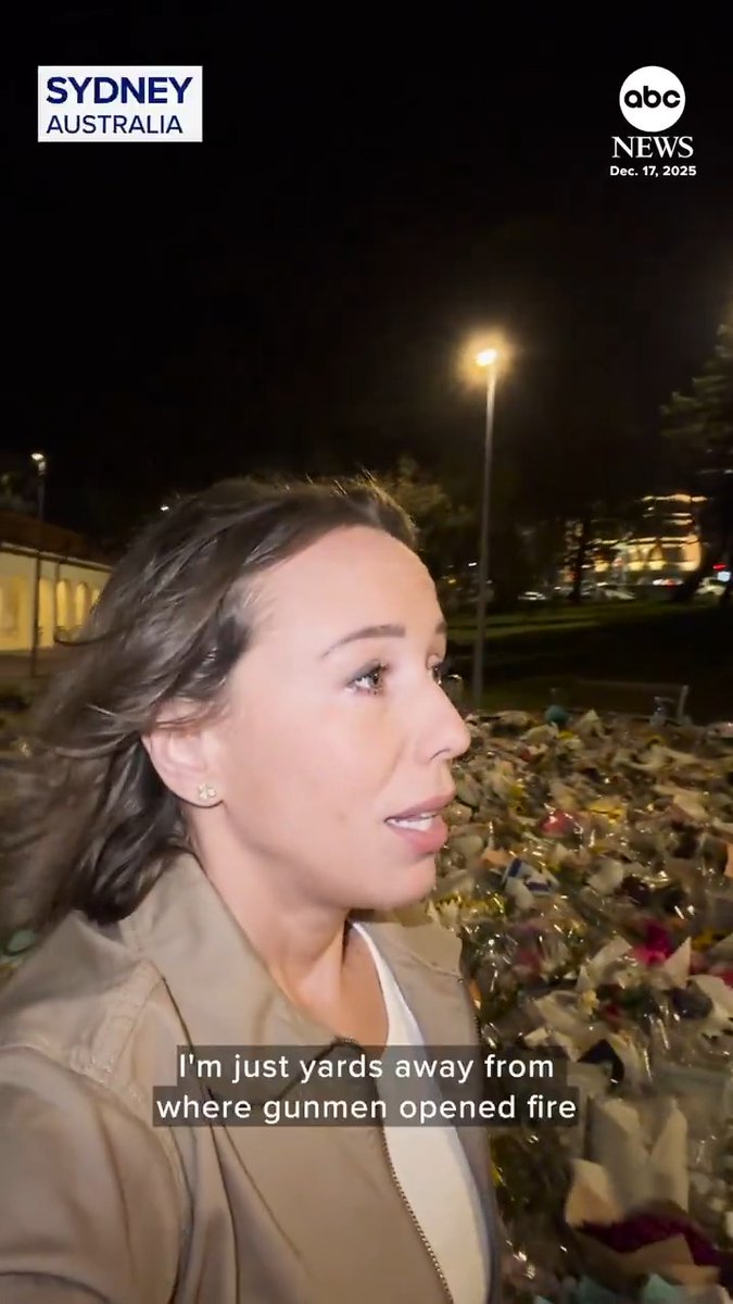 "This is a community, a country, still very much coming to grips with what has taken place here." ABC News News' Britt Clennett reports from Australia's Bondi Beach in the aftermath of the shooting that killed 15 people and injured over 40 others. More: