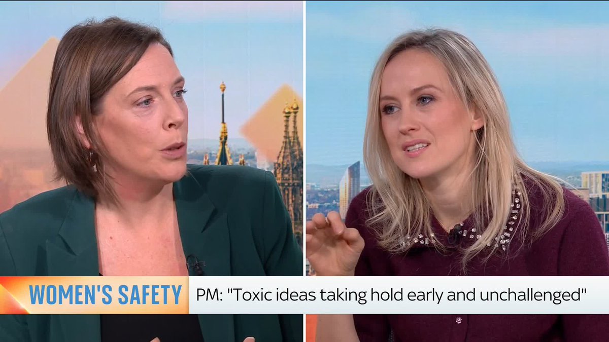 'If you want to get real on this stuff, don't you want to ban social media for under 16s?' - Sophy Ridge Sophy challenges Jess Phillips on the govt's approach to tackling violence against women and girls and tells her the 'government seem nervous' 📺 Sky 501