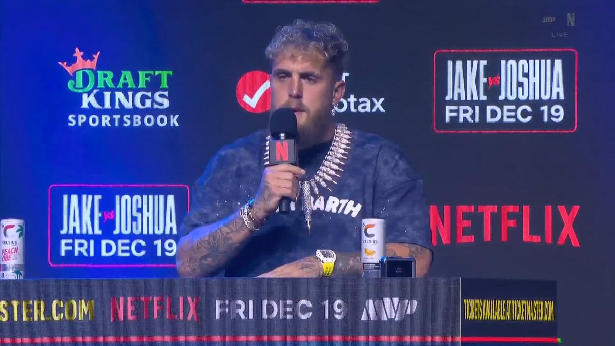 "If people cared about boxing they would want me to win" Jake Paul and Anthony Joshua traded heated words at the final press conference before their fight in Miami. 📺 Most Valuable Promotions/Netflix Netflix UK & Ireland Netflix Sports