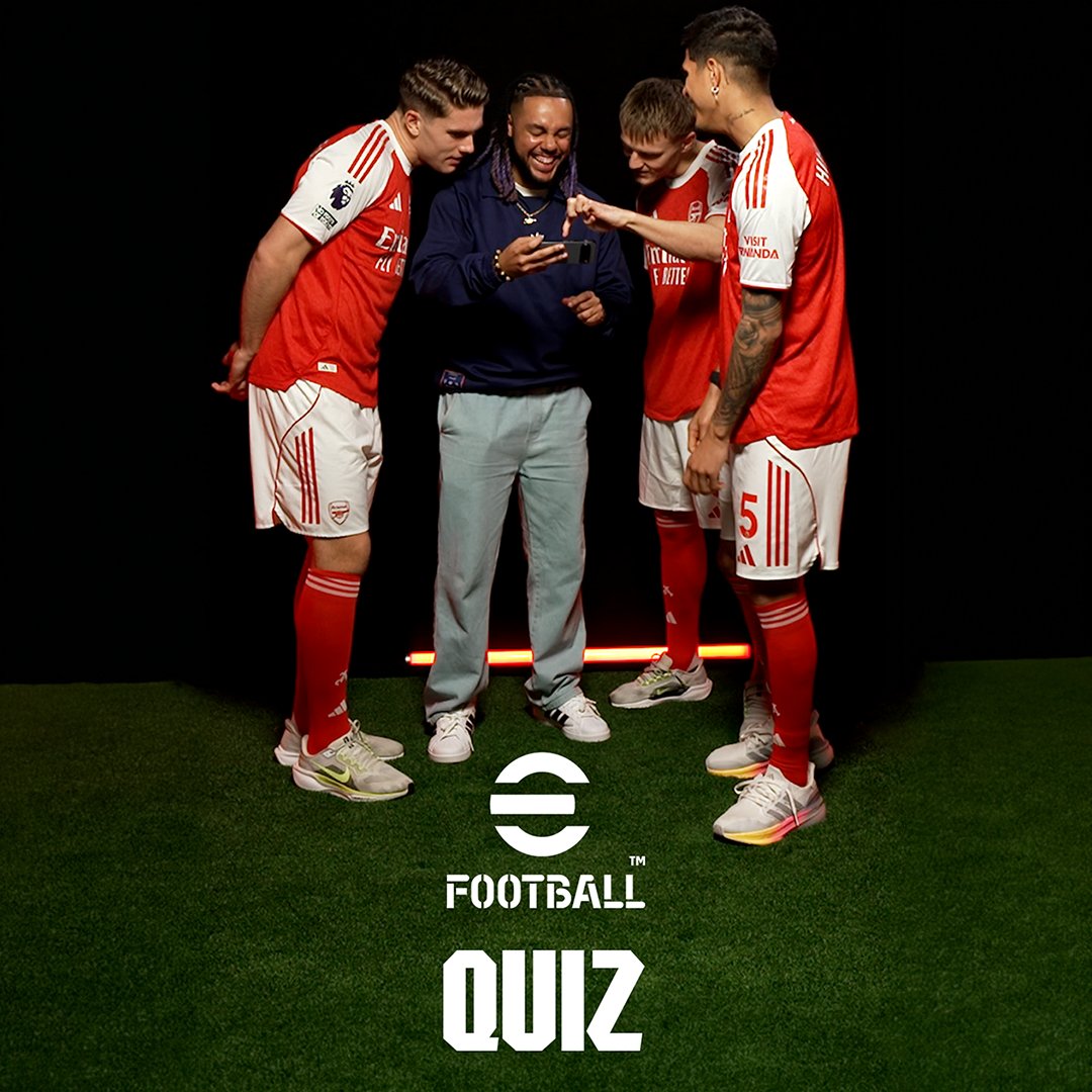 Who’s got what it takes to come out on top? 🤔 Martin Odegaard, Viktor Gyokeres and Piero Hincapie face the eFootball™️ Quiz! 🤝 eFootball