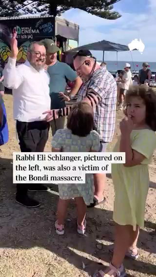 Rabbi Eli Schlanger was putting on tefilin for Matilda’s father at the Chanukah party in Bondi Beach. Moments later, terrorists massacred 15 innocent Jews, including Rabbi Eli and young Matilda, in her yellow dress. May their memories forever be a blessing.