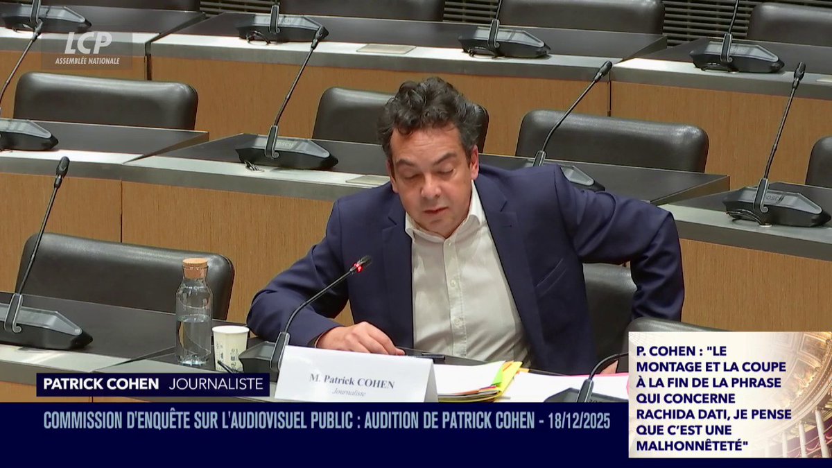 Patrick #Cohen à propos de Rachida Dati : "Je n'ai pas cherché à discréditer cette candidate. C'est elle qui a cherché à ruiner ma réputation sur un plateau de télévision, n'inversez pas les rôles."