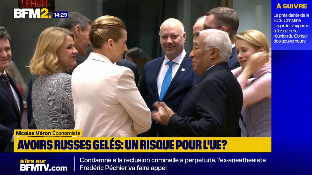 💬 "210 milliards d'euros, c'est plus que le PIB de l'Ukraine avant l'invasion russe" Pour l'économiste Nicolas Véron, le prêt de réparation proposé par l'Europe est "le meilleur plan pour aider l'Ukraine" #BFM2