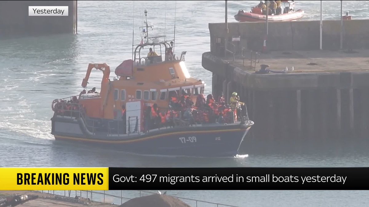 BREAKING: 497 migrants arrived in nine small boats on Wednesday, following a 28-day pause marking the end of the longest lull in crossings since 2018 📺 Sky 501, Virgin 602, Freeview 233 and YouTube