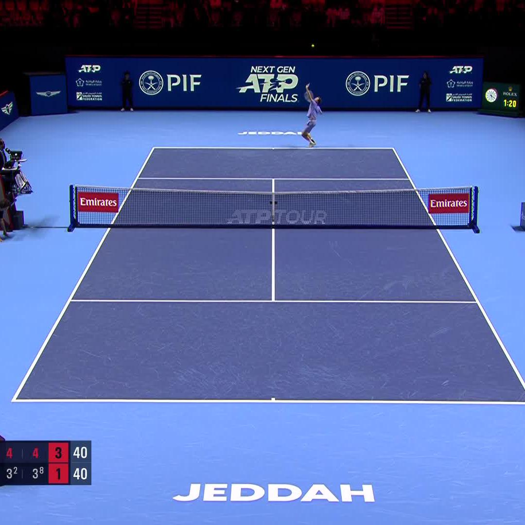 First semi-finalist locked in 🔒 Alexander Blockx makes it 2/2 wins in the red group to advance to the final four! Next Gen ATP Finals #NextGenATPFinals