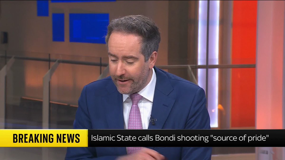 BREAKING: The Islamic State has called the Bondi shooting a "source of pride" 📺 Sky 501, Virgin 602, Freeview 233 and YouTube