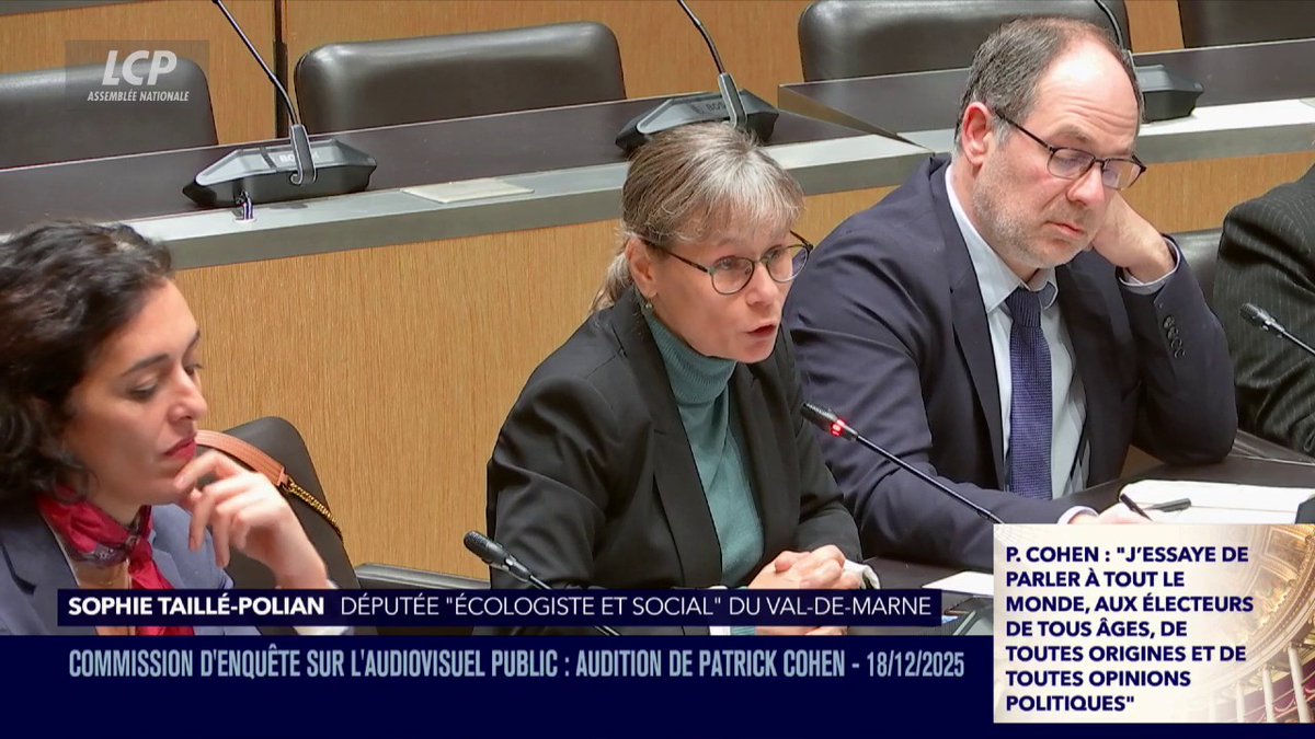 Audiovisuel public : Sophie Taillé-Polian demande la réunion du bureau de la commission d'enquête "en urgence". "Nous sommes complètement à côté du cadre juridique d'une commission d'enquête."