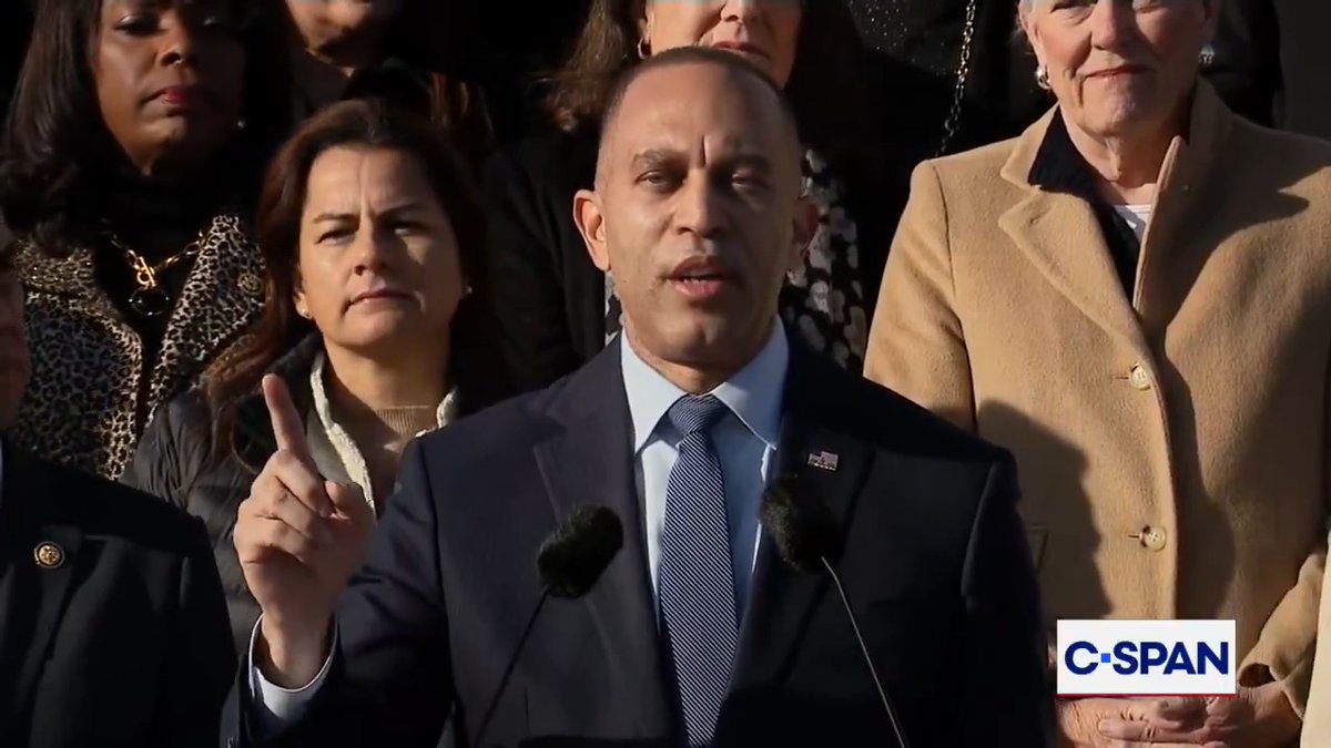 .Hakeem Jeffries: "We want to make clear to Mike Johnson that the American people deserve a vote on the Affordable Care Act tax credit legislation and deserve that vote today…Our message to Mike Johnson is clear; you can run, but you cannot hide."