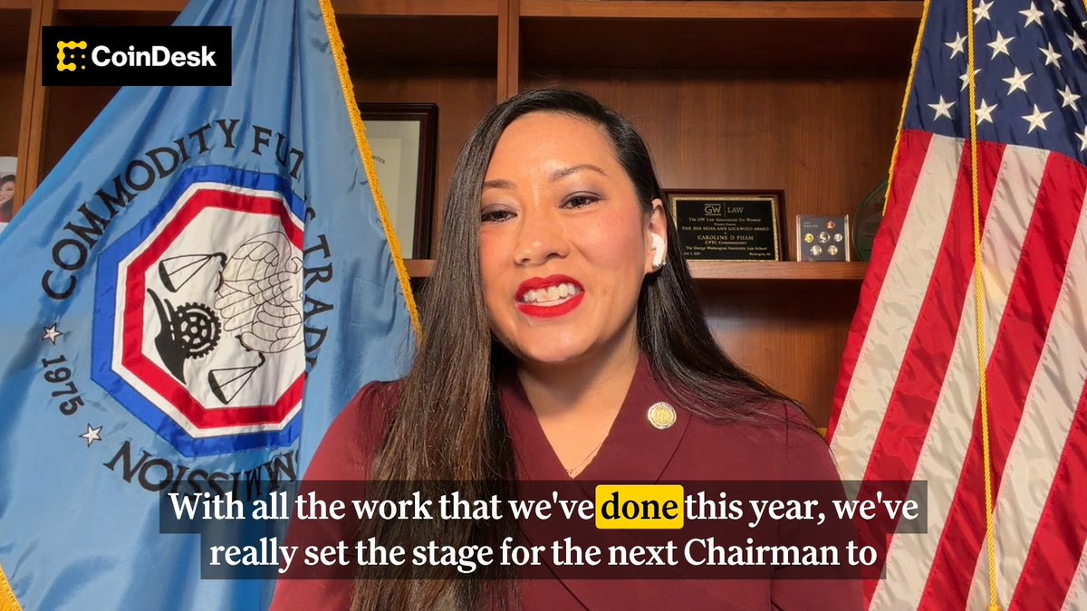 🇺🇸 MOST INFLUENTIAL: Acting CFTC Chair Caroline D. Pham says the agency has “set the stage” for expanded digital asset oversight, as she prepares to depart the commission to reportedly join crypto firm MoonPay as Chief Legal and Administrative Officer. 🤝 Midnight x CoinDesk Media Network