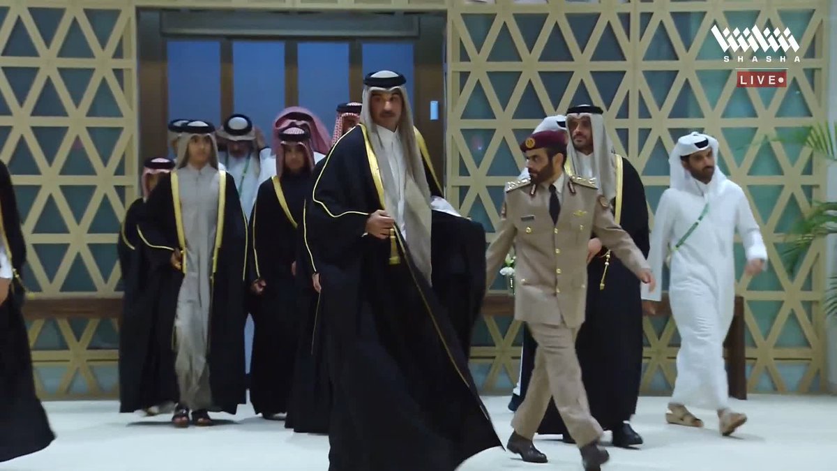 وصول الشيخ تميم بن حمد آل ثاني أمير قطر رفقة إنفانتينو رئيس الاتحاد الدولي لملعب لوسيل 🏟💫