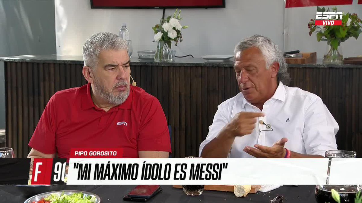 "SI YO QUIERO UN YERNO, LO QUIERO A MESSI. SI QUIERO UN SUEGRO, LO QUIERO A MESSI. SI QUIERO UN HERMANO, LO QUIERO A MESSI. SI QUIERO UN AMIGO, LO QUIERO A MESSI" Pipo Gorosito, encandilado con el GOAT. ▶️ Mirá #ESPNF90 en el Plan Premium de #DisneyPlus
