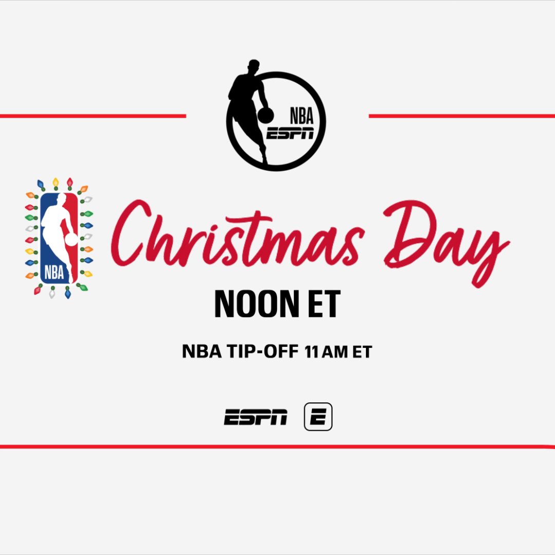 🗣️ ONE WEEK OUT #NBAXmas action starts at 12 PM ET on ESPN, ABC and the ESPN App 🎄