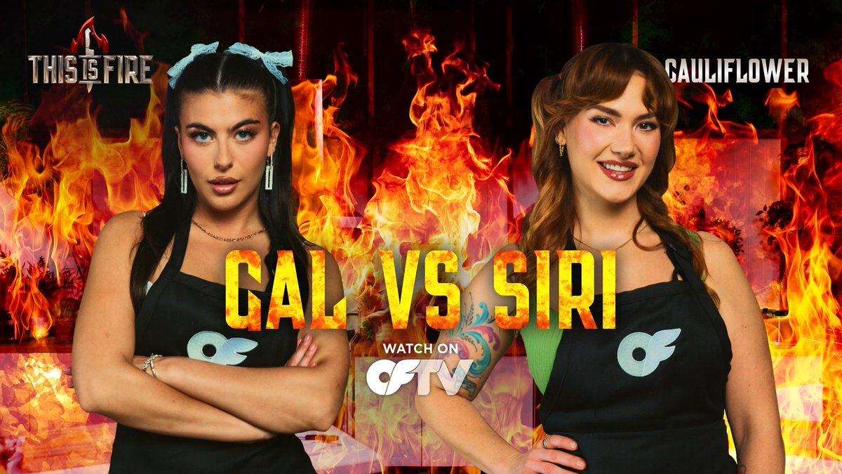 Enough talking. Time for cooking 🔥 Don't miss @TheGalRitchie vs. @TheSiriDahl on the #ThisIsFire Grand Championship! Stream FREE: