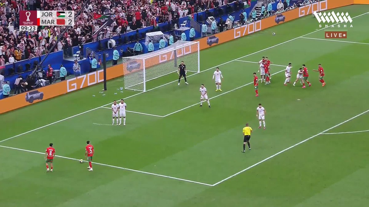 عبدالرزاق حمدالله ضـد الأردن: د72: شارك كبديل د87: سجل الهدف الثاني لمنتخب المغرب د100: سجل الهدف الثالث لمنتخب المغرب ظااااااااااااااااااااااااااااهرة! خيالي!!!!!!!!! ♥️🤯🇲🇦