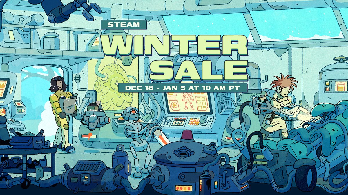 The Steam Winter Sale is here! From now until January 5th, grab deals on thousands of games, check out new art, and vote in the Steam Awards 🏆