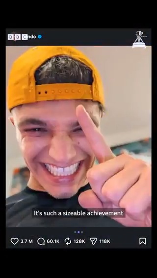 Is Lando Norris your choice for BBC Sports Personality of the Year 2025? You can vote for the @McLarenf1 driver during Thursday's live show. ▶ Watch on BBC One and BBC iPlayer from 1900 GMT
