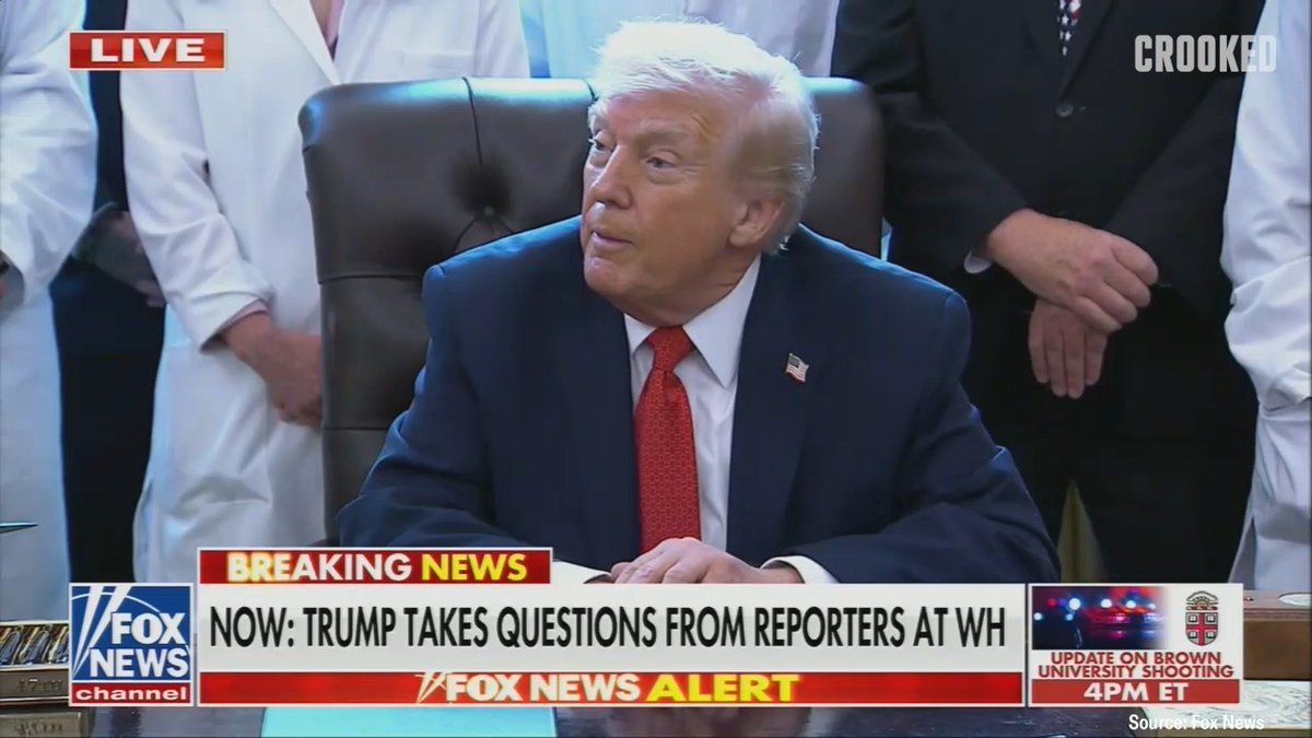 REPORTER: “Will you be seeking any authorization from Congress on any land attacks on cartels in Venezuela?” TRUMP: “I wouldn’t mind telling them, but it’s not a big— I don’t have to tell them. That's been proven. But I wouldn’t mind at all. I just hope they wouldn’t leak it.”