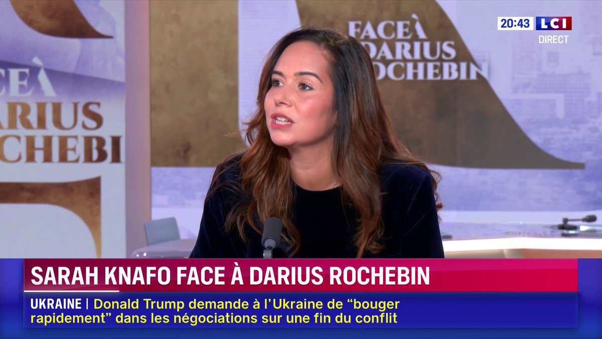 🔴 Maire de Paris : « Oui, j’y pense, j’étudie tout ça sérieusement », annonce Sarah Knafo sur LCI ▶️ Darius Rochebin