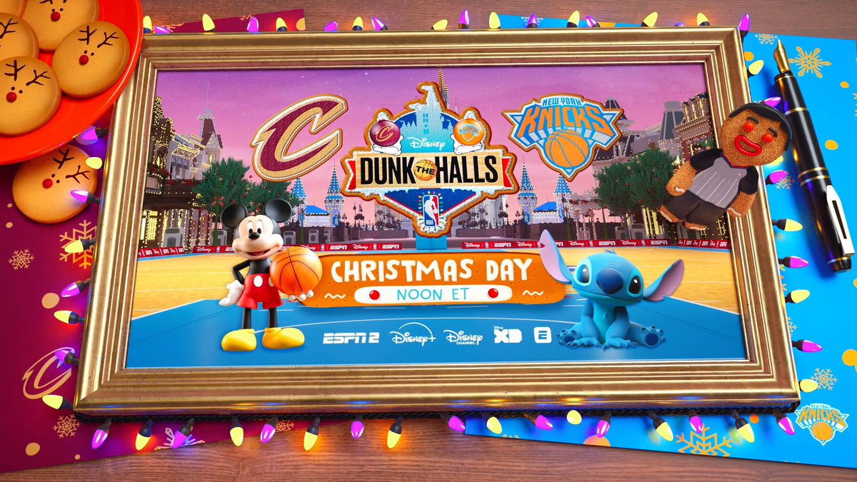 Hoops. The Sensational Six. And Stitch 👀 Watch the Dunk the Halls alt cast exclusively on ESPN2, Disney+, Disney Channel, Disney XD and the ESPN App on Christmas Day 🎄