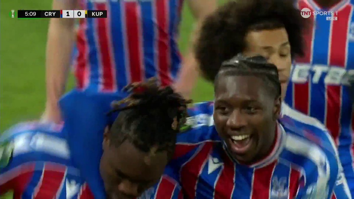 Absolutely brilliant 💫 Christantus Uche gives Crystal Palace the lead with an incredible finish 🙌 📺 TNT Sports &amp; discovery+ UK