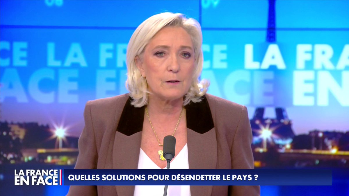 Marine Le Pen sur la suppression de postes à l'Assemblée nationale pour faire des économies : «La démocratie française ne coûte pas si cher que ça dans son fonctionnement» dans #LaFranceEnFace