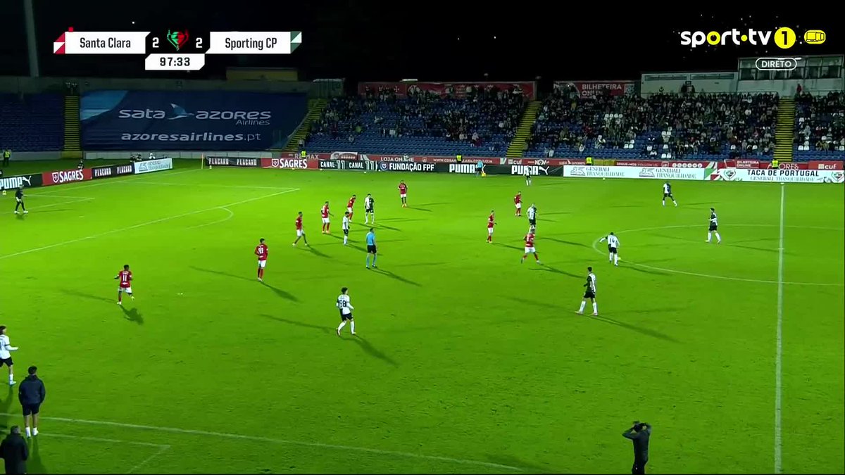 Ioannidis reconquista a vantagem para os leões no prolongamento 🫨 #sporttvportugal #TAÇAnaSPORTTV #TaçadePortugal #CDSantaClara #SportingCP