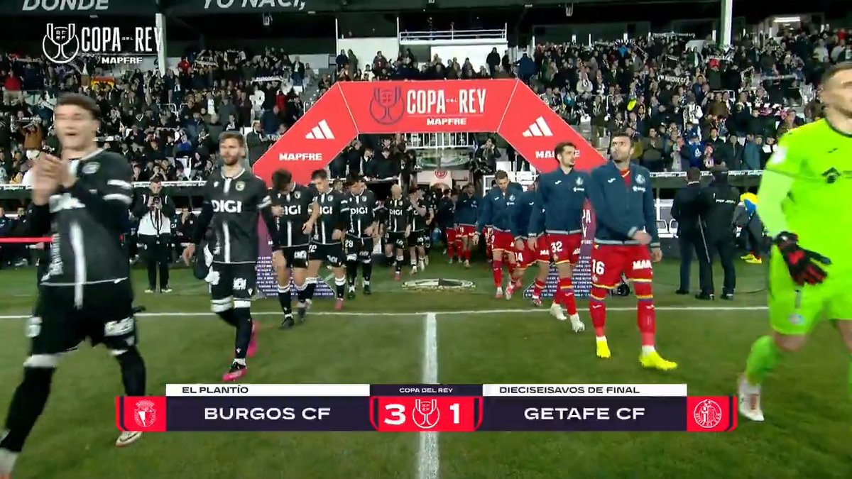 📺 𝗥𝗘𝗦𝗨𝗠𝗘𝗡 | #CopaDelReyMAPFRE 🆚 Burgos Club de Fútbol | 3-1 | Getafe C.F. ⚽ 0-1 | Álex Sancris (32') ⚽ 1-1 | David González (p.) (45+4') ⚽ 2-1 | Iñigo Córdoba (57') ⚽ 3-1 | Iñigo Córdoba (73') #LaCopaMola | Dieciseisavos de final