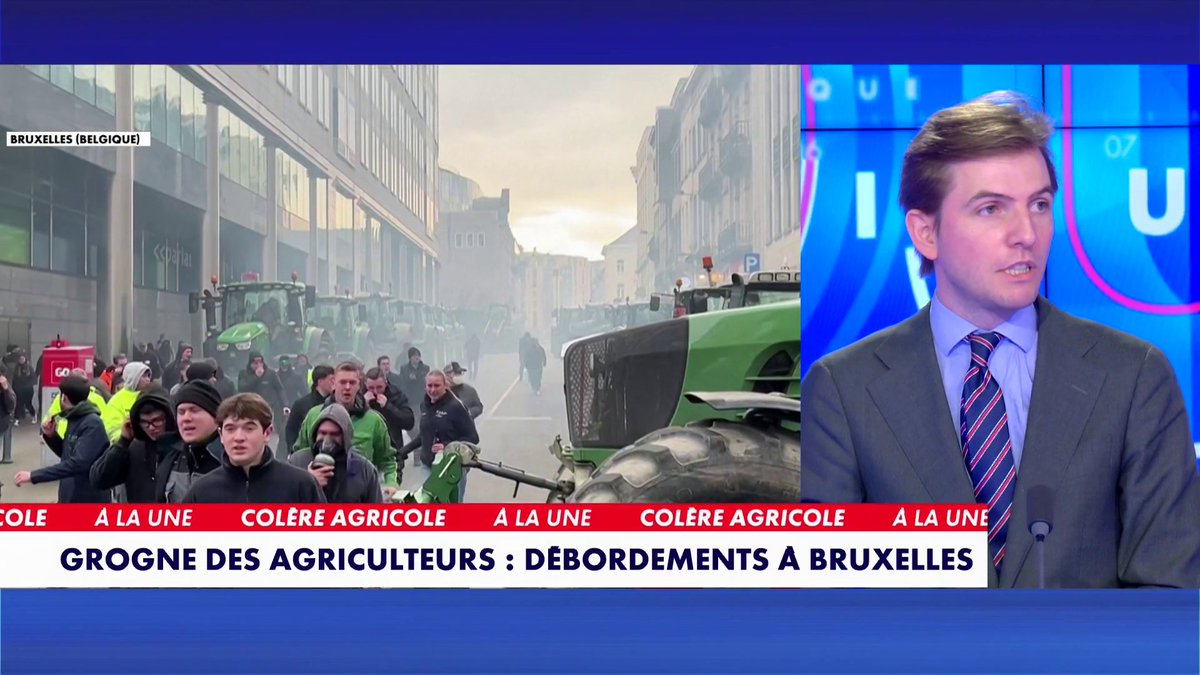 Le journaliste Eric Tegner interroge sur la prise en compte du monde agricole : «Dès qu'on a les syndicalistes de la SNCF ou de la RATP qui se plaignent, on leur donne ce qu'ils veulent mais les agriculteurs jamais.»