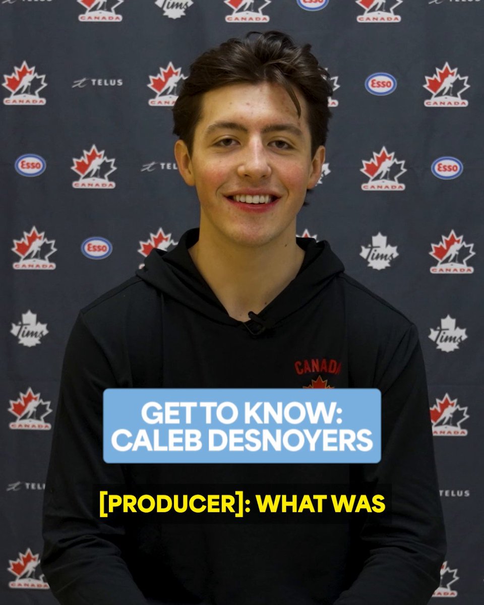 Get to know Utah Mammoth top prospect, Caleb Desnoyers! 🦣 Full coverage of the 2026 World Junior Championship begins December 26 on NHL Network!