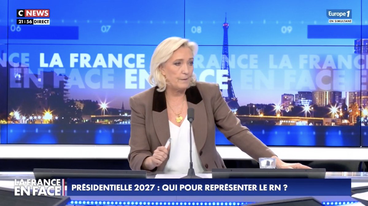 J'irai défendre mon innocence devant la Cour d'appel. En me défendant, je défends le droit des Français de voter pour qui ils le souhaitent car aujourd'hui, les juges ont le droit de vie et de mort sur la candidate à la présidentielle que je suis.