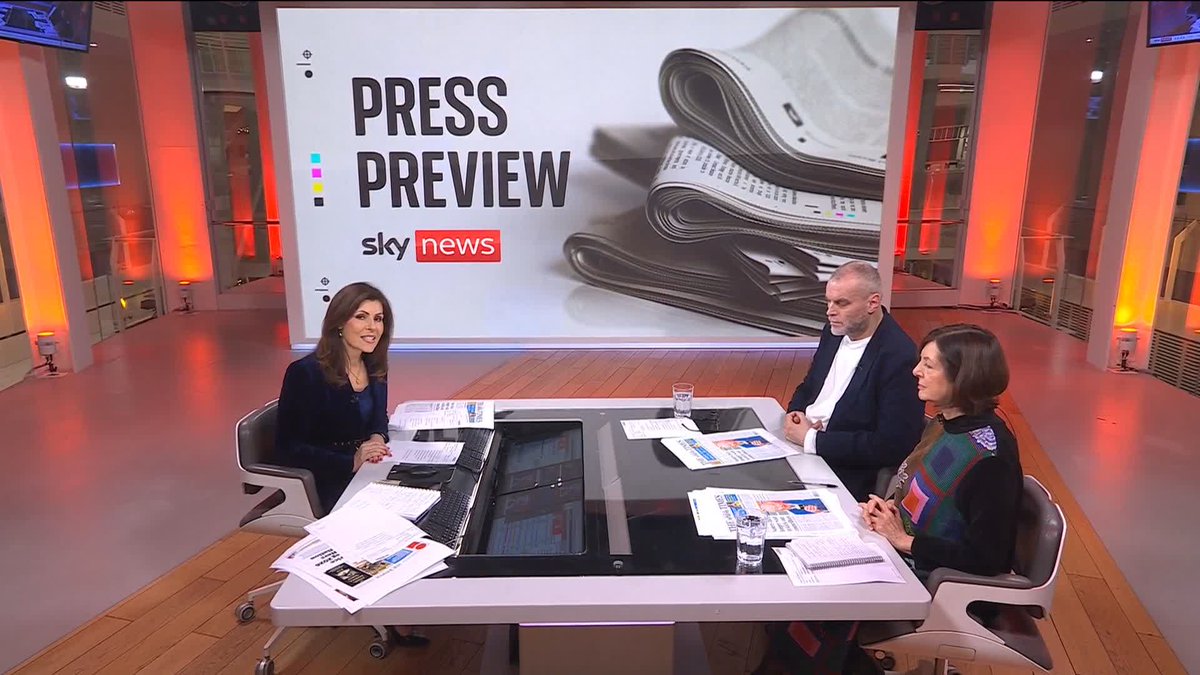 What's on Friday's front pages? 📰 Sky's Barbara Serra is joined by political commentator @Montie and the former head of Channel 4 News @DorotheaByrne for a first look at tomorrow's top stories. #PressPreview ➡️ 📺 Sky 501, Virgin 602 and YouTube