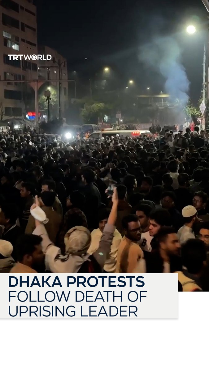 Demonstrators filled the streets of Dhaka after Bangladeshi political leader Sharif Osman Hadi died in a Singapore hospital on December 18, 2025. Hadi, a prominent figure in the 2024 student uprising, had been shot in the head days earlier in the capital in an apparent assassination attempt