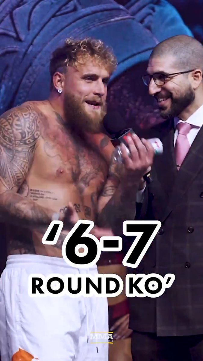 So Jake… What's your prediction against Anthony Joshua? '6-7 round knockout'