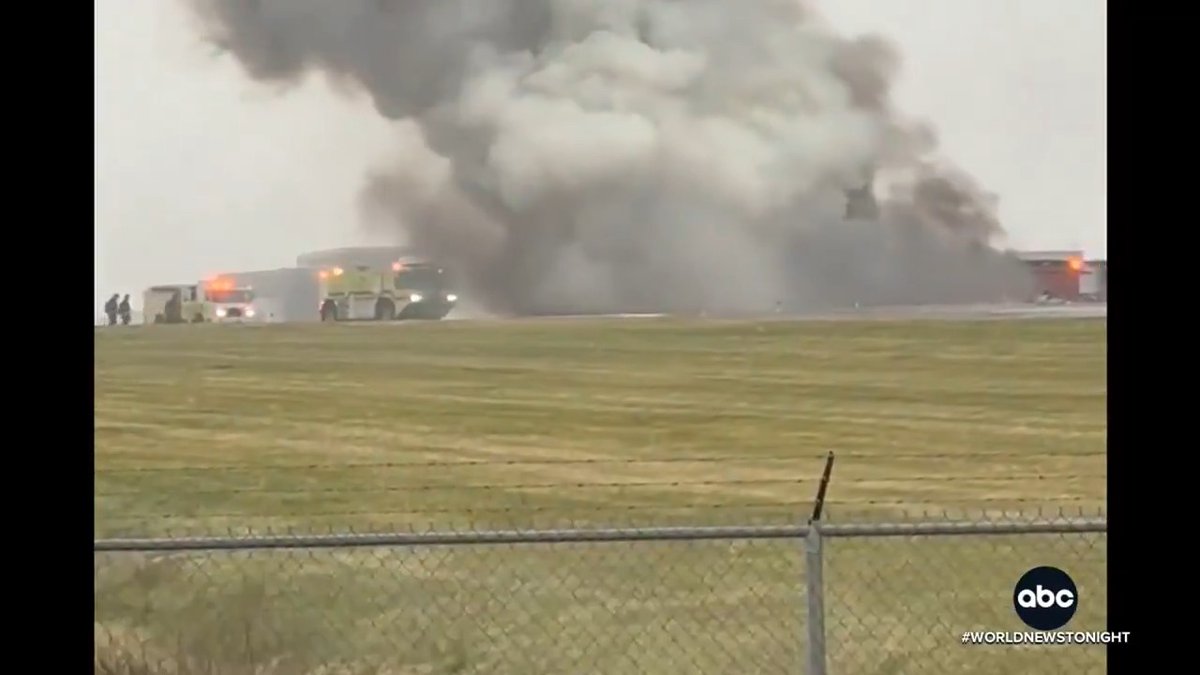 Seven people were killed in a fiery jet crash in North Carolina, including NASCAR star Greg Biffle, his wife and two children. The pilot tried to return to the airport just after take off when it crashed just short of the runway. Victor Oquendo reports.