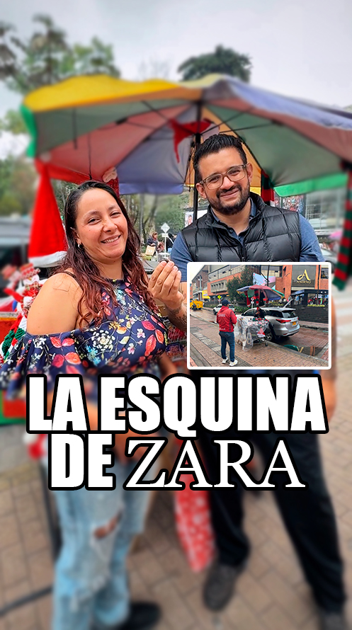 Conozcan a Geraldine la vendedora informal, madre de dos hijas niñas quien a pesar de ser auxiliar de enfermería aún no ha conseguido trabajo y busca su sustento en la esquina del Zara en Bogotá.