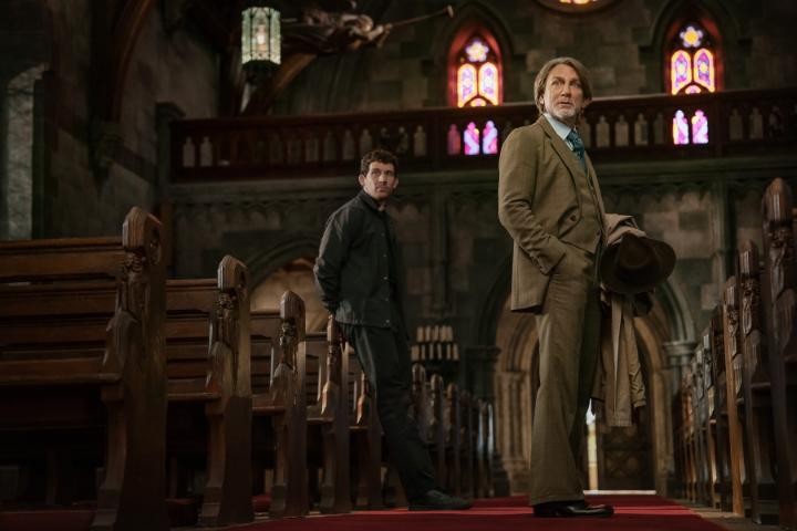 "I kneel at the altar of the rational." See this masterful scene from Rian Johnson's script for Wake Up Dead Man: A Knives Out Mystery, now playing on Netflix.