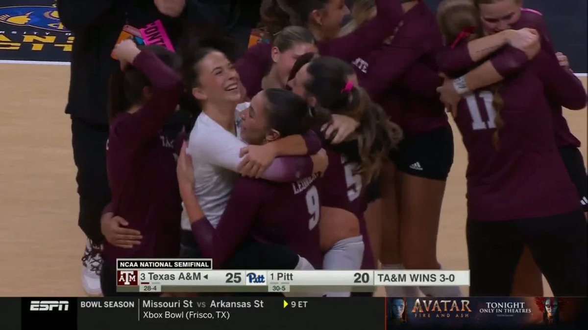 TEXAS A&M SWEEPS THEIR WAY TO THE NATIONAL CHAMPIONSHIP 🔥 #NCAAWVB x 🎥 ESPN / Texas A&M Volleyball