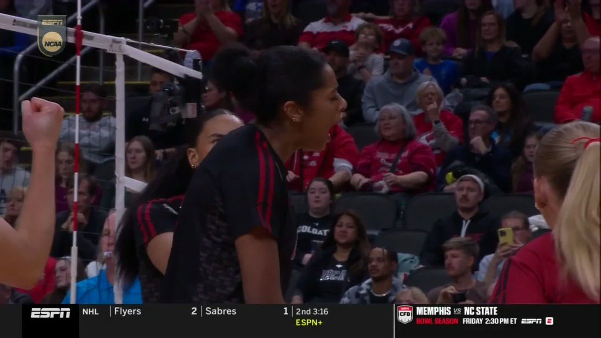 Carter Booth means BUSINESS 😤 #NCAAWVB x 🎥 ESPN / Wisconsin Volleyball