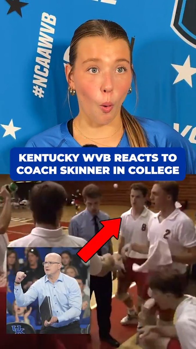 “I can’t even wrap my mind around that” 🤯 Kentucky Volleyball players, and the man himself, react to Craig Skinner’s highlights as a volleyball player at Ball State. #NCAAWVB