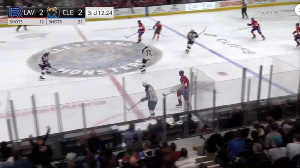 Sam Montembeault in his first game with the Laval Rocket tonight