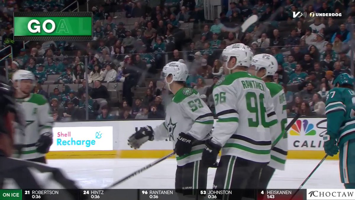 That there is some crispy passing 🥶 Wyatt Johnston has his second of the night!