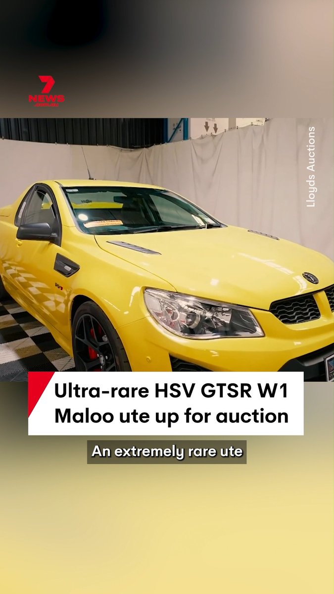 An ultra-rare HSV GTSR W1 Maloo ute is up for auction. It's one of just four produced by Holden in 2017, featuring a 6.2l supercharged V8 that produces 474kW/815Nm (635hp/601ft-lb), making it the most powerful Australian-made vehicle ever built. #holden #hsv #ute #v8 #auction