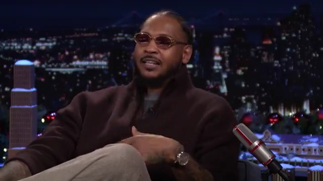 “I honestly believe that the NEW YORK KNICKS have a legit shot at the NBA Championship.” -Carmelo Anthony on the fate of the NEW YORK KNICKS! #FallonTonight